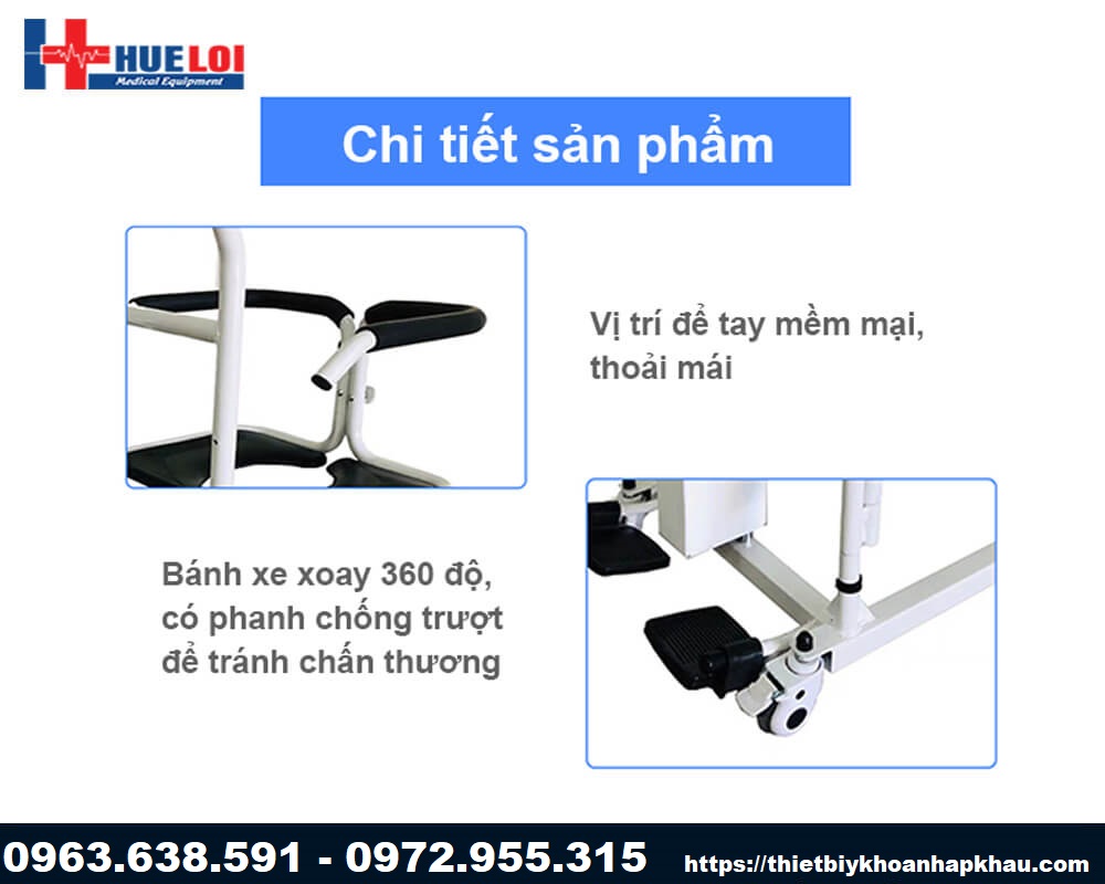 Chi tiết xe lăn ghép mảnh