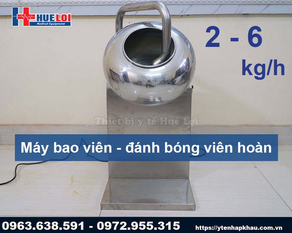 Máy sấy khô và đánh bóng viên hoàn đông y